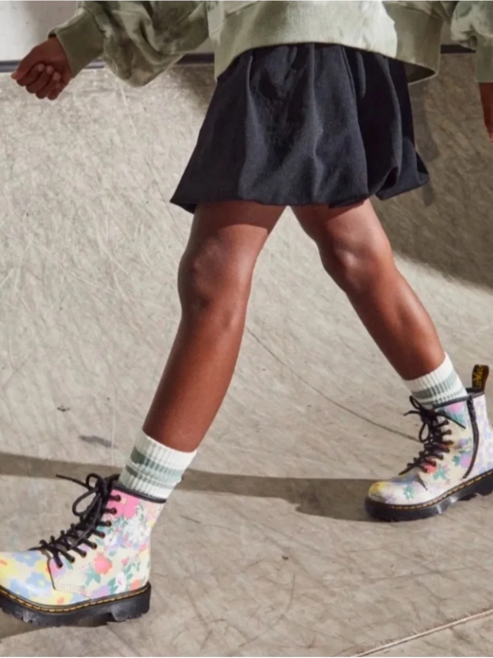 Floral dr martens Combat Boots - Pastel Multi